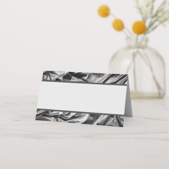 Silver Satin-Platzkarten Platzkarte (Vorderseite)