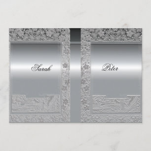 Silver Save the Date Einladung
