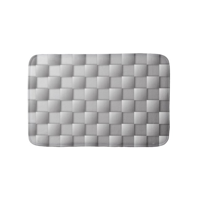 Silver Schachbretts Bath Mat Badematte (Vorderseite)