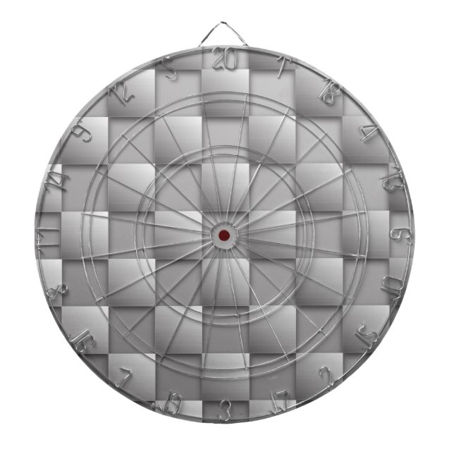 Silver Schachbretts Dart Board Dartscheibe (vorne)