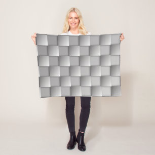 Silver Schachbretts Fleece Blanket