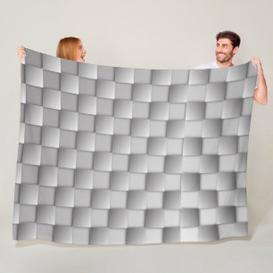 Silver Schachbretts Fleece Blanket