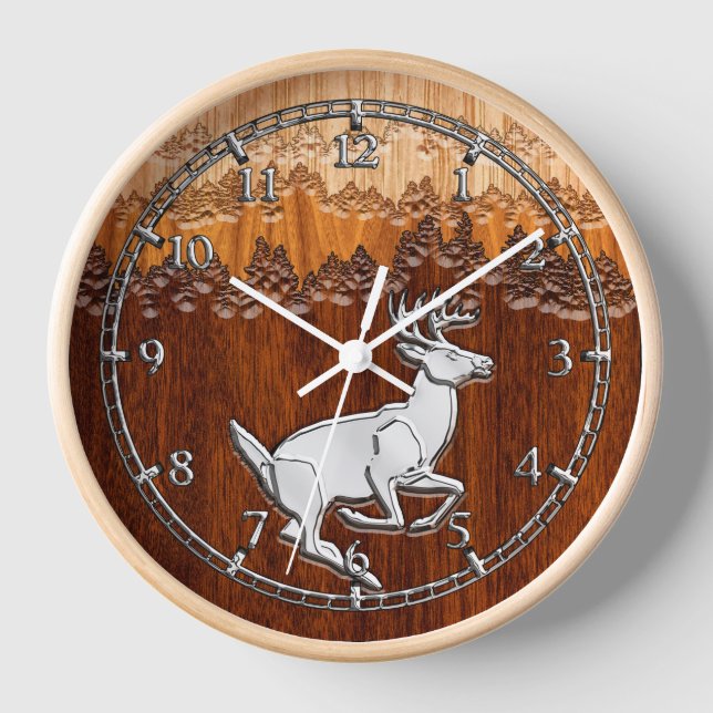 Silver Schwanz Buck Running Wild Uhr (Vorderseite)