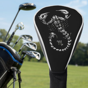 Silver Scorpio Zodiac Sign Astrologie Skorpion Golf Headcover