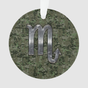 Silver Scorpio Zodiac Signage Woodland Digitale Ca Ornament
