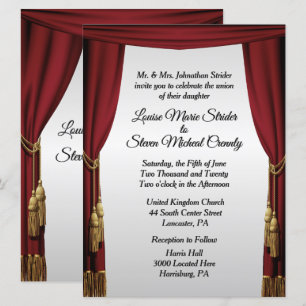 Silver Screen Movie Thema Hochzeit Einladung