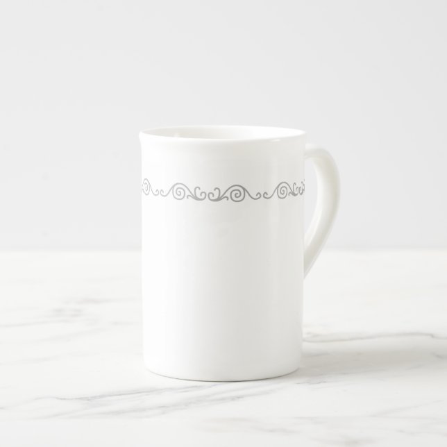 Silver Scroll Work Spezial-Tasse Prozellantasse (Vorderseite Rechts)