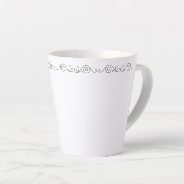Silver Scrollwork Latte-Tasse Milchtasse (Rechte Ecke)
