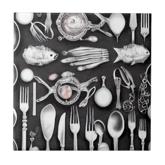 Silver Seafood Fliese