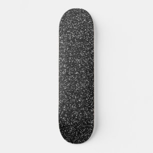 Silver sense glitter pattern skateboard