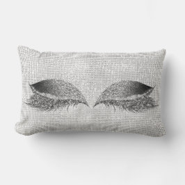 Silver Sequin Glitzer Black Gray Makeup Lashes Lendenkissen