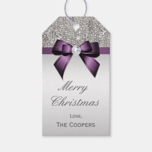 Silver Sequins Violet Diamond Boss Weihnachten Geschenkanhänger