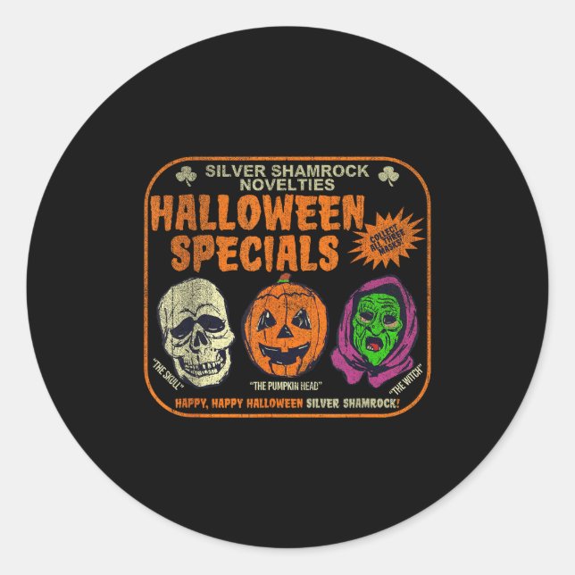 Silver Shamrock Novelties Halloween Specials  Runder Aufkleber (Vorderseite)