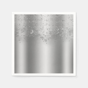 Silver Shimmer Flutter Schmetterling Sweet 16 Part Serviette