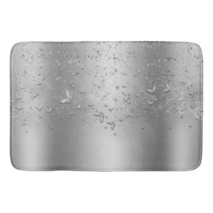 Silver Shimmer Sparkeller Flutter Butterfly Badematte