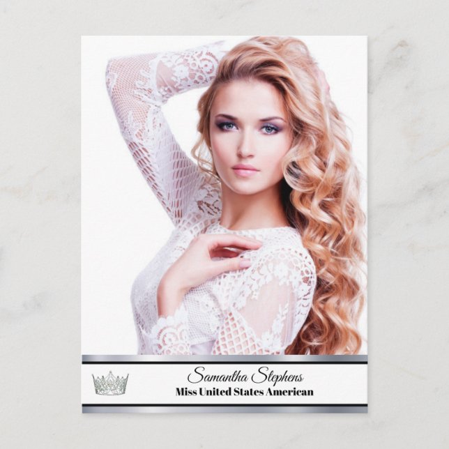 Silver Shine Custom Page Promo Card Postkarte (Vorderseite)