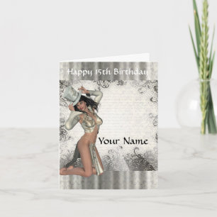 Silver Showgirl 15. Geburtstag Karte