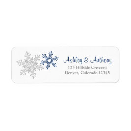 Silver Silver Snowflake Winter Wedding Address