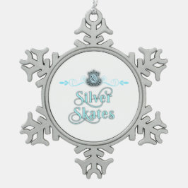 Silver Skate Ornament