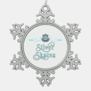 Silver Skate Ornament