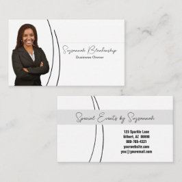 Silver Sliver Imitate Glitzer Berufliches Foto Visitenkarte