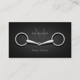 Silver Snaffle Bit Elegante Mit Monogramm Reittier Visitenkarte