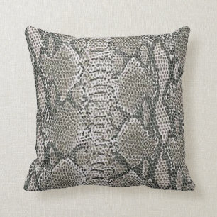 Silver Snake Skin Reversible Kissen