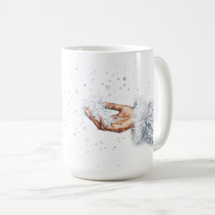 Silver Snow Hand Weihnachten Kaffeetasse