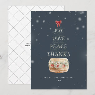 Silver Snow Overlay Weihnachtsbaumtypografie Feiertagskarte