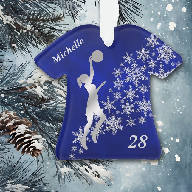 Silver Snowflake Basketball Player Ornament (Von Creator hochgeladen)