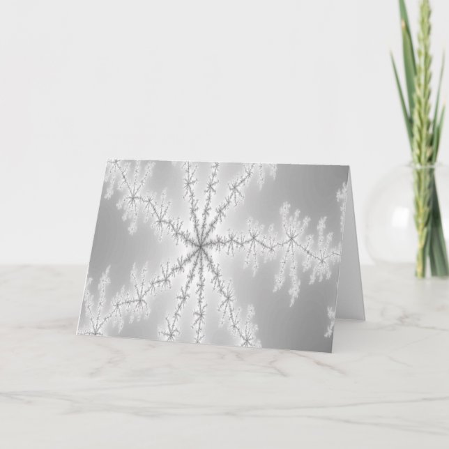 Silver Snowflake Card Feiertagskarte (Vorderseite)