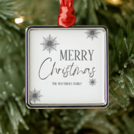 Silver Snowflake Frohe Weihnachten Ornament Aus Metall