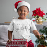 Silver Snowflake Frohe Weihnachten T-Shirt<br><div class="desc">Feiern Sie die Saison stilvoll mit diesem fröhlichen Weihnachtsjunges Shirt mit einem Winterschneeflockendesign in Silber und Weiß! Mit einer stilvollen Kalligraphie-Schrift und einem trendigen Typografie-Design ist dieses festliche Kleidungsstück von Weihnachten perfekt geeignet, um Urlaubsjubiläum zu verbreiten. Es wurde als schlichtes minimalistisches und dennoch lustiges Urlaubsgrafik konzipiert und ist eine gemütliche...</div>