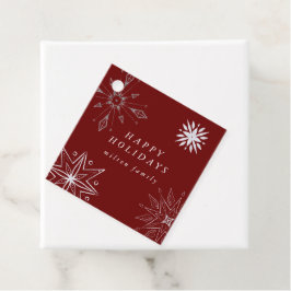 Silver Snowflake Holiday Favor Tags Geschenkanhänger