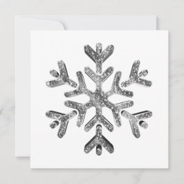 Silver Snowflake Modern Elegante Weihnachten