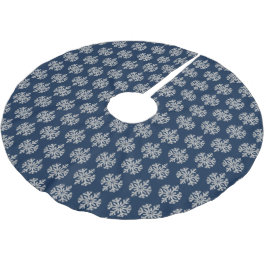 Silver Snowflake Polyester Weihnachtsbaumdecke