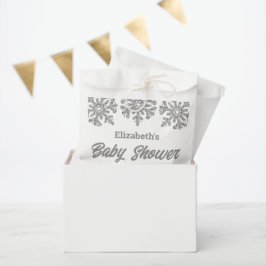 Silver Snowflake Winter Baby Dusche Geschenktütchen