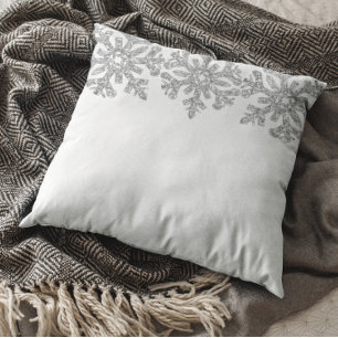 Silver Snowflake Winter Quinceanera Kissen
