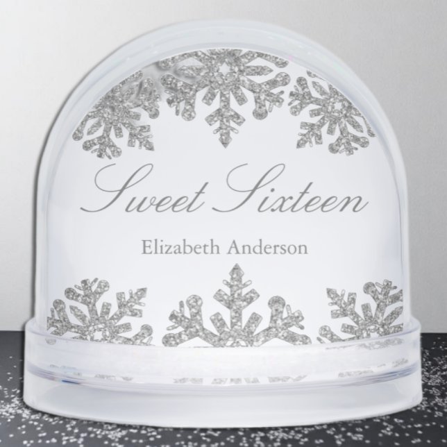 Silver Snowflake Winter Sweet 16 Schneekugeln (Von Creator hochgeladen)