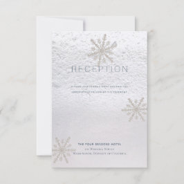 Silver Snowflake Winterweiße Hochzeitsempfehlung Einladung