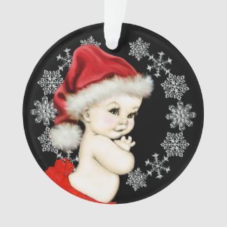 Silver Snowflakes Baby Girl Ornament