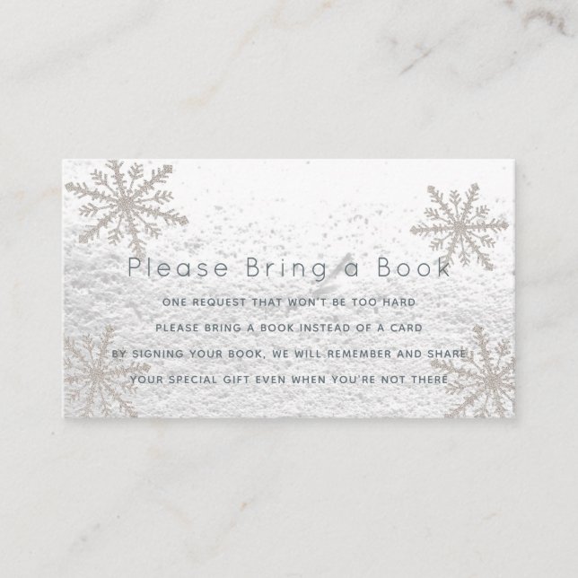 Silver Snowflakes Bitte bringen Sie eine Book Card Begleitkarte (Vorderseite)
