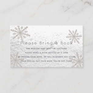 Silver Snowflakes Bitte bringen Sie eine Book Card Begleitkarte