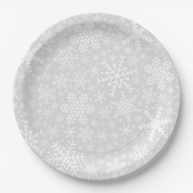 SILVER SNOWFLAKES | Teller für Tageszeitungen (Vorderseite)