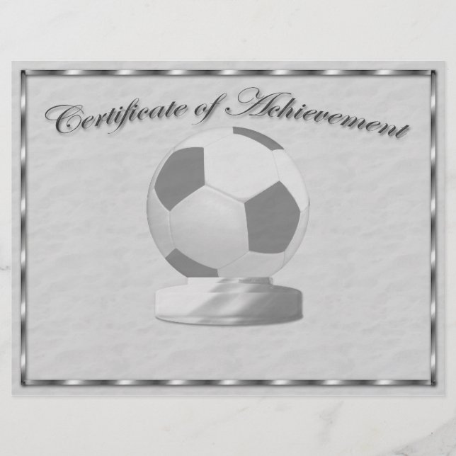 Silver Soccer Certificate of Achievement Flyer (Vorne)