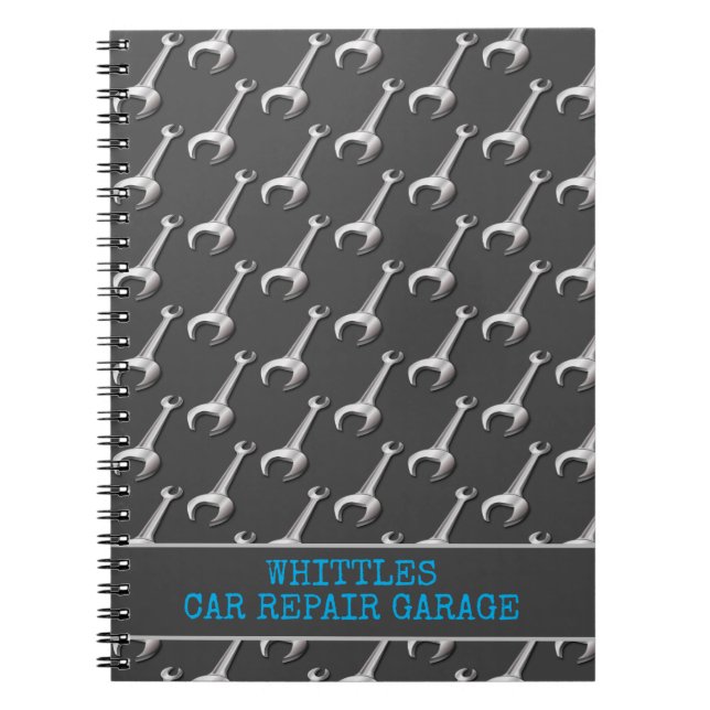 Silver Spanners Car Auto Mechanik Werkstatt Notizblock (Vorderseite)