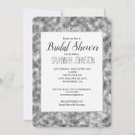 Silver Sparkle Brautparty Einladung
