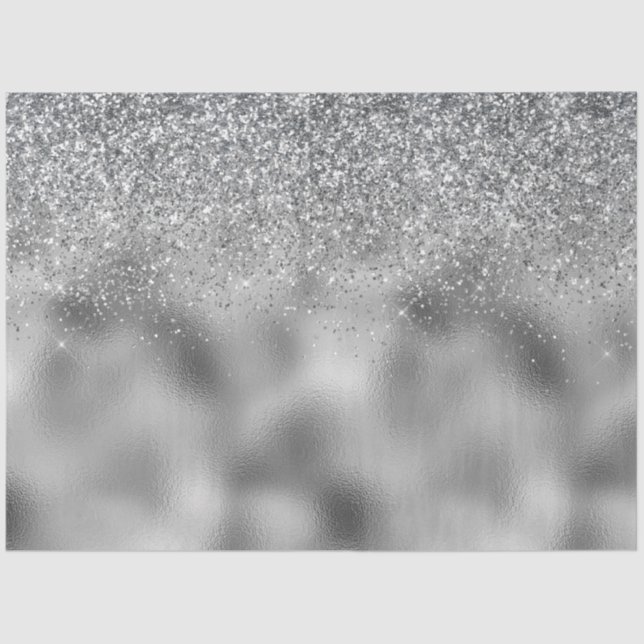 Silver Sparkle Glam Seidenpapier (Vorderseite)