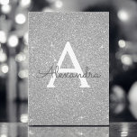 Silver Sparkle Glitzer 16 . Geburtstag Geburtstag Einladung<br><div class="desc">Silver Sparkle Glitzer 16 . Geburtstag Monogram Name and Initial Birthday Party Einladung. Diese Einladung ist perfekt für die Silver Sparkle Glitzer Sweet 16 Geburtstagsparty,  die in Silver feiern möchte.</div>