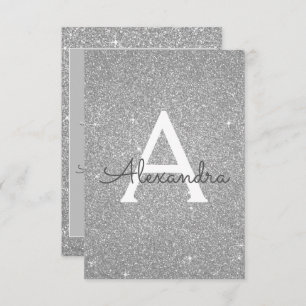 Silver Sparkle Glitzer 50. Geburtstagsparty Einladung